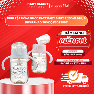 Bình tập uống nước Fatz Baby Sippy 2 FB0298BT 250ml nhựa PPSU phao 360 độ bảo hành 12 Tháng