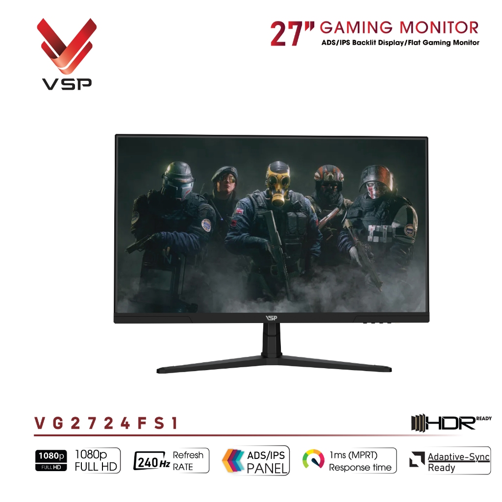Màn hình Gaming VSP VG2724FS1 - 27 inch - 240Hz - 1ms - FHD