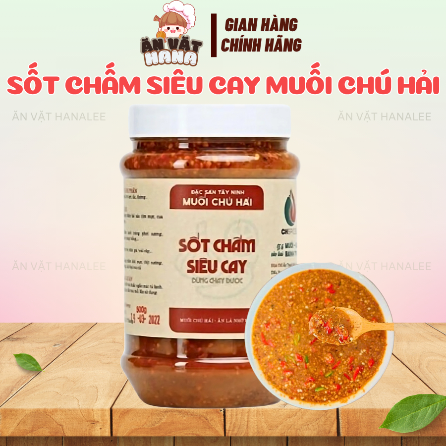 Sốt Chấm Siêu Cay Muối Chú Hải - Hủ 500gr