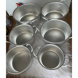 Bộ 6 nồi nhôm Hải Phòng dày dặn đổ khuôn thủ công, hàng đẹp không dỉ dét, không ra đen 18cm đến 28cm