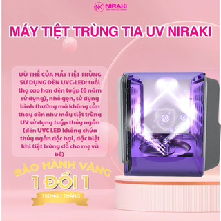 Máy Sấy Khô Tiệt Trùng Tia UVC Led Niraki NK-011 Tích Hợp 4 Chức Năng, Tiệt Trùng Bình Sữa Cho Bé, BH 1 tháng