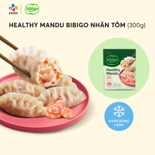   Hỏa tốc  Bánh xếp Healthy Mandu Hàn Quốc Bibigo  nhân Tôm  Nấm  Hải sản Rong biển 