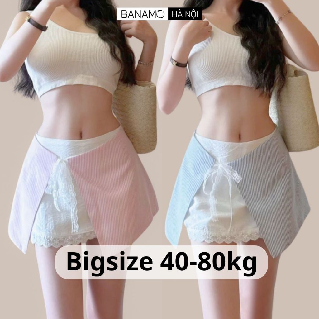 Chân váy Ballet BIGSIZE Banamo Hà Nội váy Mini Skirt phối ren hoa kèm quần bảo hộ 5940