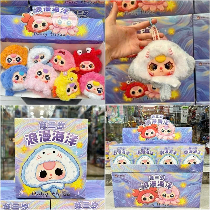 [𝐒𝐚̆̃𝐧 𝐒𝐡𝐢𝐩 𝐇𝐨𝐚̉ 𝐓𝐨̂́𝐜] CHÍNH HÃNG Blindbox Baby Three Ocean (Bé Ba Đại Dương) - Baby Three Hải Sản