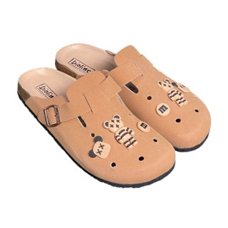 Sục đế trấu Boston Da Lộn Nhân Tạo kèm Sticker Hot trend 2025 Nam Nữ Thương Hiệu BIOLINE - SGD ( Lót Chống Nước )