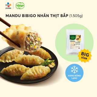 [Size lớn 1500g] Bánh xếp Mandu Hàn Quốc Bibigo nhân Thịt & Hải Sản & Thịt bắp 1500g