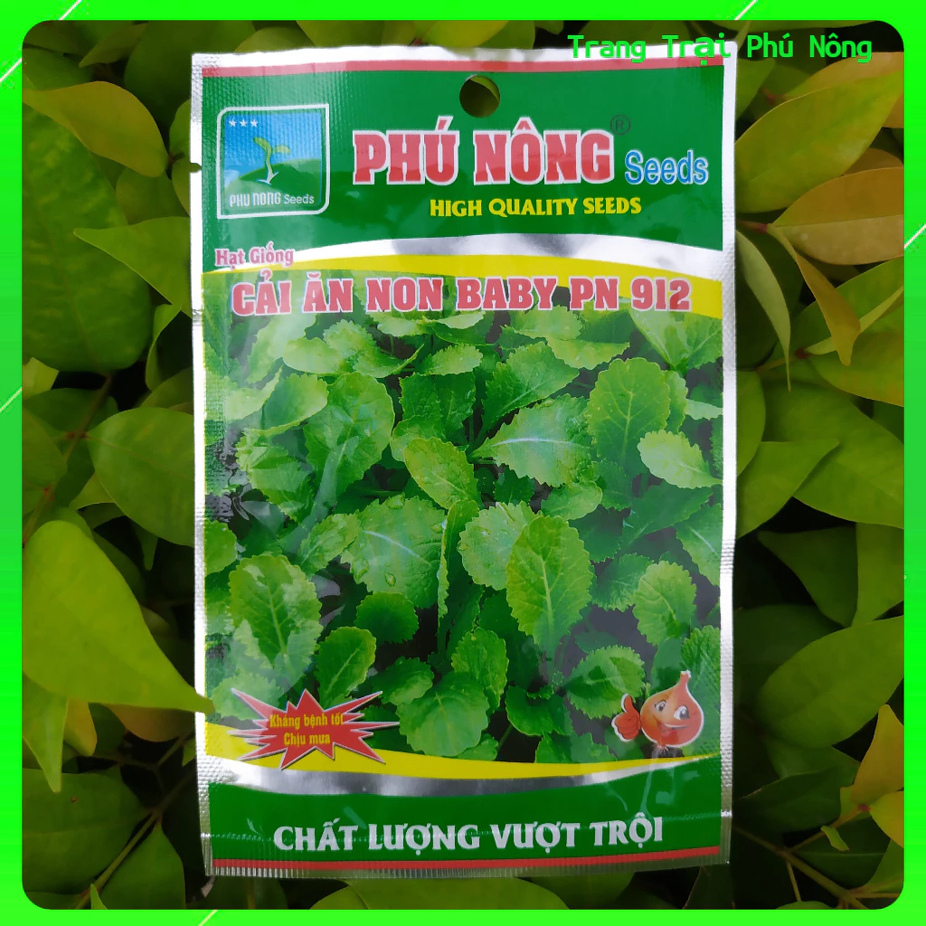 Hạt giống Cải Ăn Non Baby PN-912 Phú Nông - Gói 20g - Baby Leaf Mustard