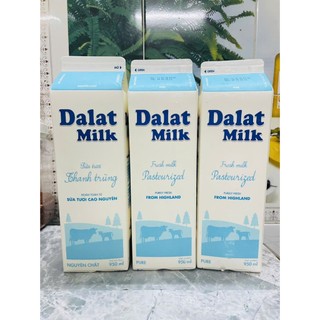  Sữa Thanh Trùng Đà Lạt Milk  Dalatmilk  950ml không đường date mới 