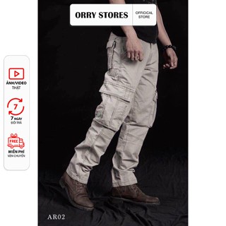 QUẦN DÀI CARGO KAKI TÚI HỘP 6 TÚI THỜI TRANG NAM TRẺ TRUNG HD96
