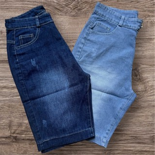  Quần Ngố Jean Nữ Quần Lửng Jean Nữ cào xước nhẹ Lưng cao Ống Ôm Thơi Trang Cao Cấp 