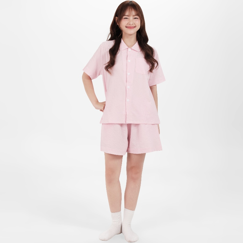 Đồ Ngủ Nữ Tay Ngắn - Đồ Mặc Ở Nhà Chất Liệu Cotton Xốp Thoáng Mát - POPCORN PYJAMA - JOAN.STUDIO