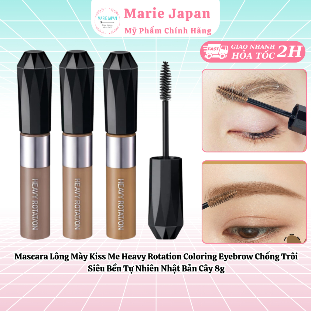 Mascara Lông Mày Kiss Me Heavy Rotation Coloring Eyebrow Chống Trôi Siêu Bền Tự Nhiên Nhật Bản Cây 8