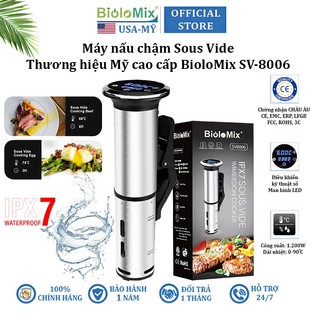 Máy nấu chậm Sous Vide BioloMix SV-8006 Bảng điều khiển hẹn giỡ kỹ thuật số chính xác