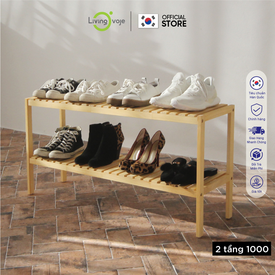 Kệ gỗ để giày để đồ đa năng Living Ovoje 50 x 26 x 50 cm