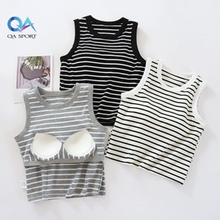 Áo Ba Lỗ Nữ Vai Rộng Có Đệm Ngực QA SPORT Chất Cotton Mềm Mại Thoáng Mát - QAA07