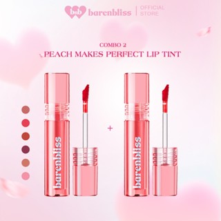  Set 2pcs Son Tint Bóng Peach barenbliss Hàn Quốc Chuẩn Màu Không Dính Dạng Lỏng Căng Mọng Đôi Môi Lâu Trôi 