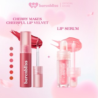  Combo 2 món Serum dưỡng môi barenbliss Lip Serum 3.5g + Son kem lì Cherry  Lip Velvet chống nước lâu trôi 2.5g 