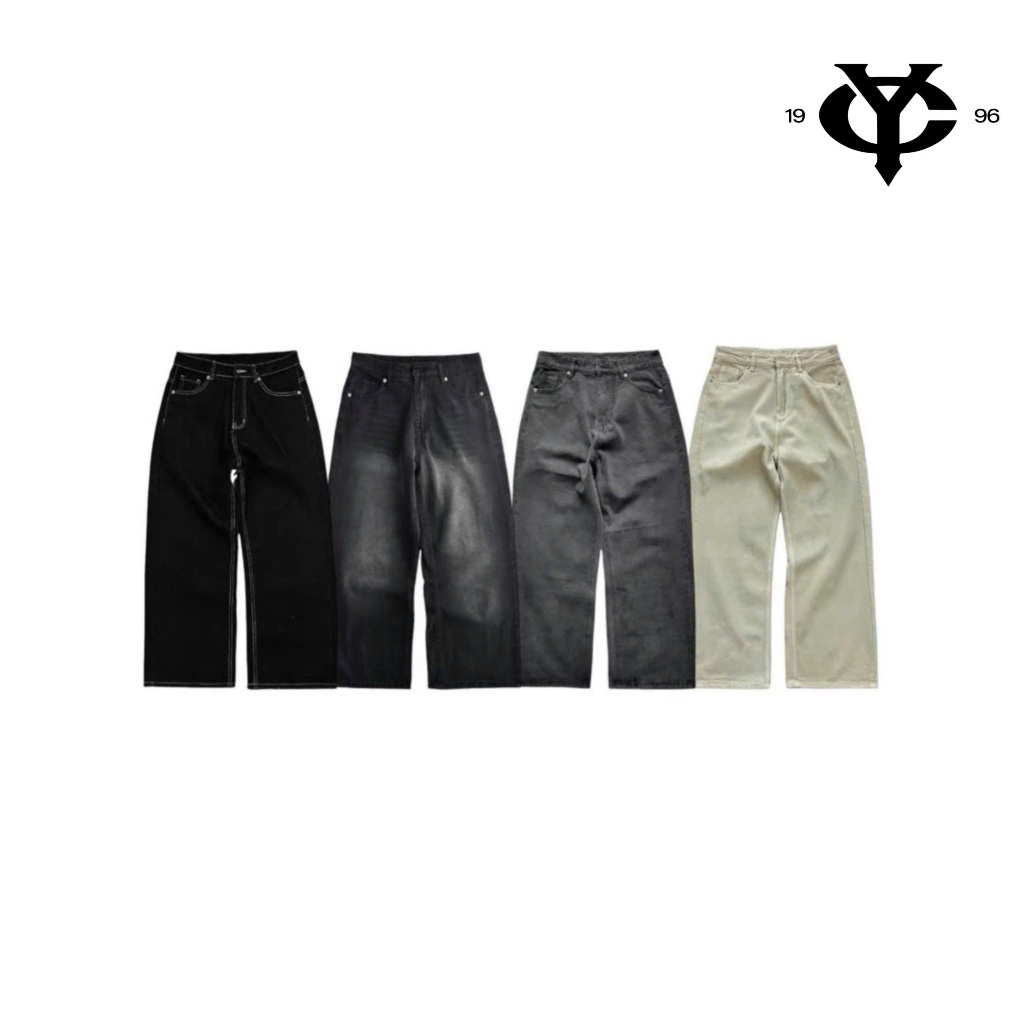 YC1996 ALL WIDE STRAIGHT JEANS  - Quần jeans ống đứng unisex nam nữ