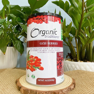 Kỷ Tử Khô Organic Traditions Nhập Khẩu Mỹ - Kỷ Tử Đỏ Hữu Cơ Sấy Khô Hộp 454gr