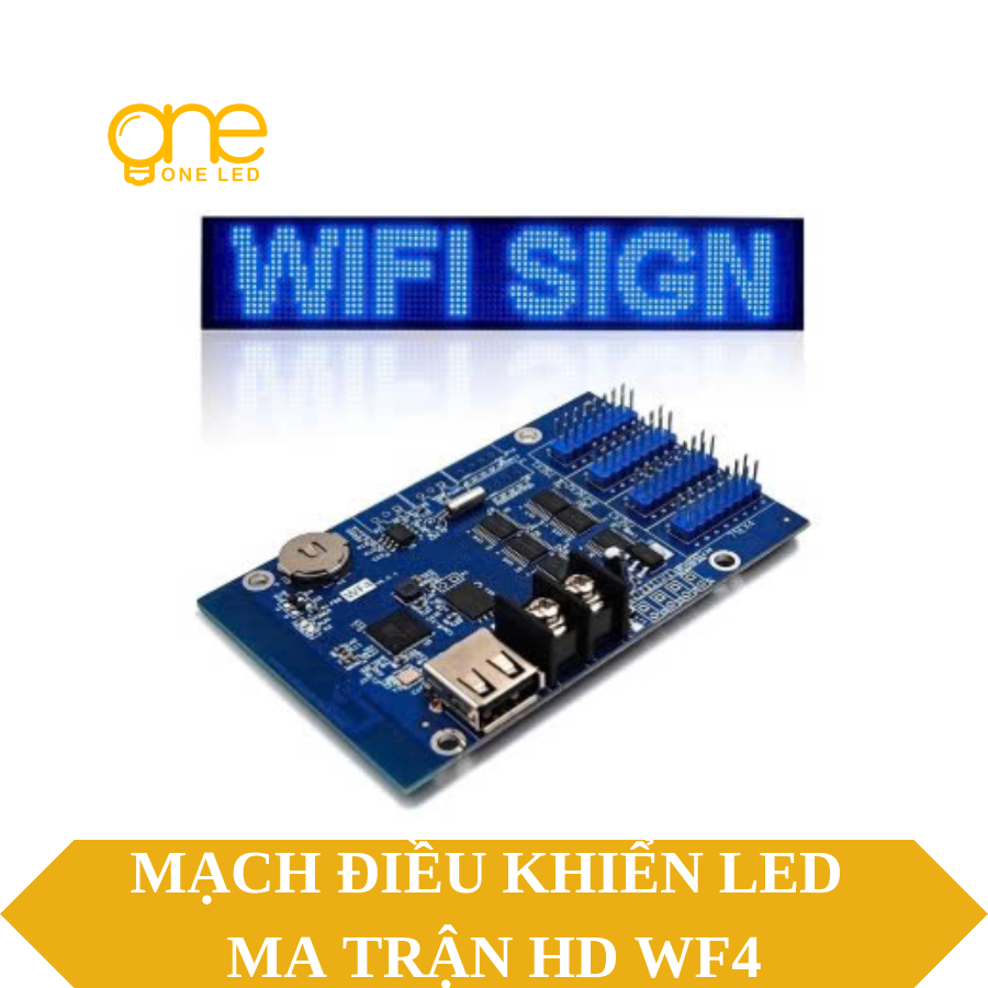 WF4 Card điều khiển Led ma trận full màu, Led Full Module P10, P5, P4, P3,... điều khiển cao 4 tầng