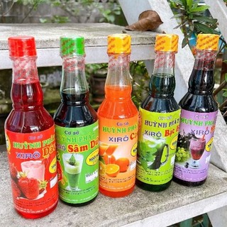 Siro Huỳnh Phát chai 500ml có đường đủ vị ( sâm dứa, dưa hấu, bạc hà, việt quốc, cam dâu...)