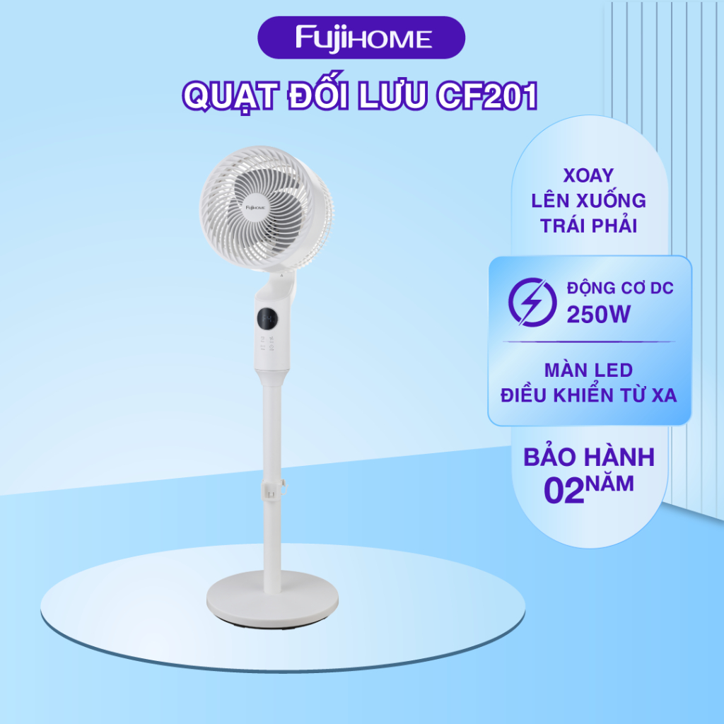 Quạt đối lưu không khí Fujihome CF201, tự động đảo gió bảo hành điện tử toàn quốc 24 tháng