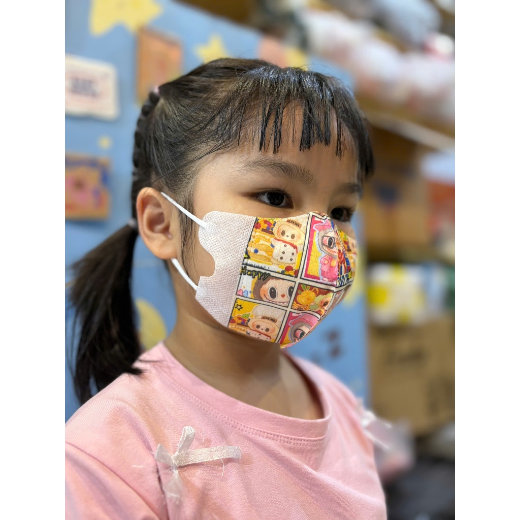 Túi 10 cái -khẩu trang cho bé 6D vải lụa thoáng mát