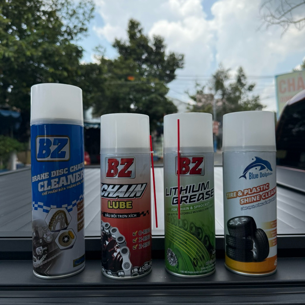Combo Bôi trơn dưỡng sên BZ + Rủa sên BZ + +Bóng Vỏ, Nhựa Nhám BZ