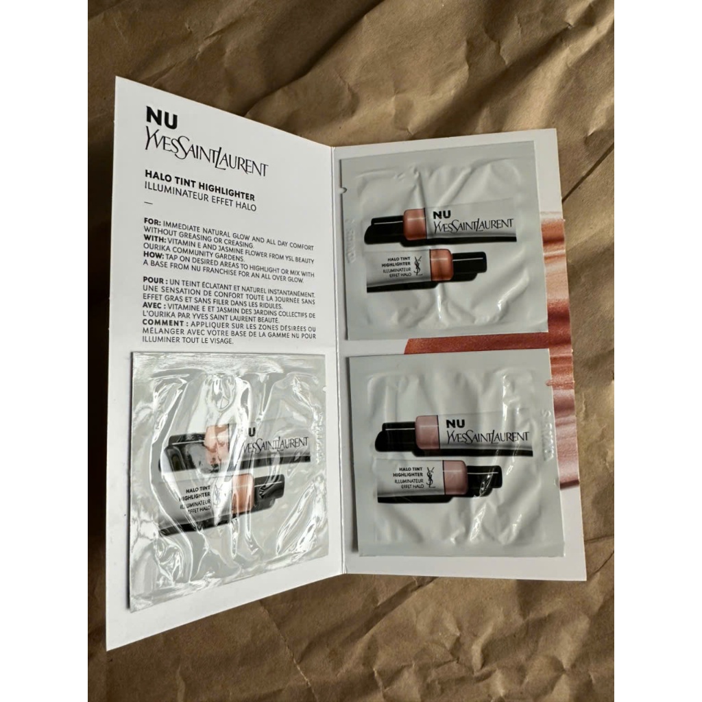 (Mẫu thử) Kem Bắt Sáng Y.S.. Nu Halo Tint Highlighter 3 gói x 1ml (Nu Bronze / Nu Gold / Nu Rosy Qua