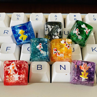  Keycap SA Resin 1u Cho Bàn Phím Cơ – Cá Koi Cá Đuối Bánh Răng _ Handmade 
