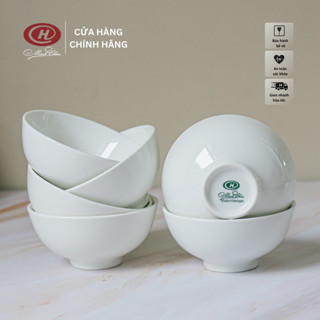 Bộ 6 và 10 Bát Cơm Trắng Trơn 11cm - Sứ Minh Châu - C06