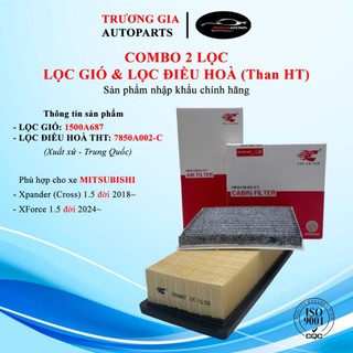 Combo lọc than hoạt tính cho Mitsu Xpander-Xpander Cross 2018~, XForce 2024~ [1500A687/7850A002-C]