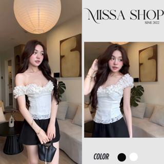 Áo Nữ Cánh Tiên Thiết kế 2 Dây Bản To Phối Viền Ren Xếp ly | Blouse |Missa.Saigon