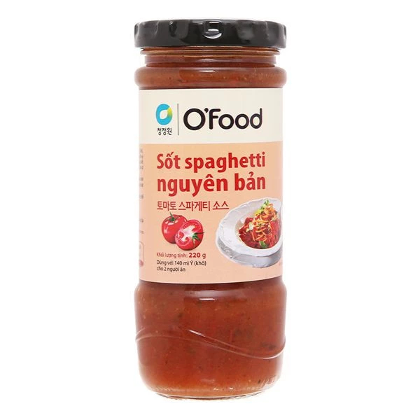 Nước Sốt Mì Ý Ofood 220g, sốt nguyên bản chuẩn vị spaghetti.
