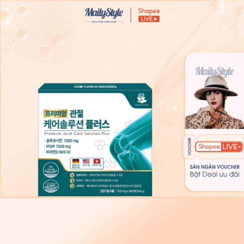 A516_NGUYÊN SET TO Vin Uống Hỗ Trợ Khớp Premium Joint Care Solution Plus (Bao Bì Mới)