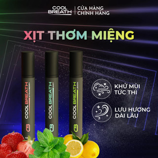 Bộ 3 chai xịt thơm miệng Cool Breath ba vị Bạc Hà - Dâu Tây - Chanh Mỹ - 30ml.