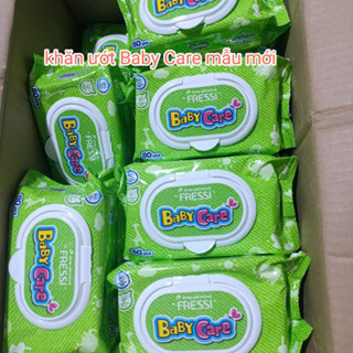 (COMBO 10 GÓI)Khăn uớt  BabyCare  80 miếng/gói-Dịu nhẹ cho da an toàn cho da bé, không mùi
