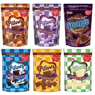  AMMYFOOD - Thùng 20 gói bánh snack pillows Oishi 80g socola  socola hazelnut  cookies  khoai môn socola nhúng sponge 80g 