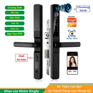 Khóa khuôn mặt, vân tay, cửa nhôm xingfa, sắt, gỗ, App TTLock/Tuya