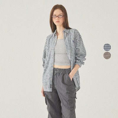 Áo Sơ Mi WHO.A.U Loose-fit Check Shirts (U)_WHYCF3733U