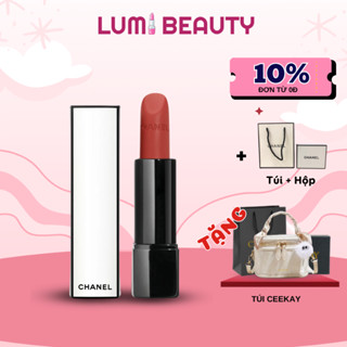 Son Thỏi Chan.el Rouge Allure 01:00 Màu Cam Gạch Vỏ Trắng Chất Son Siêu Mềm Mượt Không Lộ Vân Môi