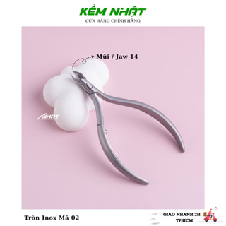 Lẻ kềm cắt da Tròn Inox N-02 mũi 14 không rỉ sét, mũi kềm 14, thương hiệu Kềm Nhật
