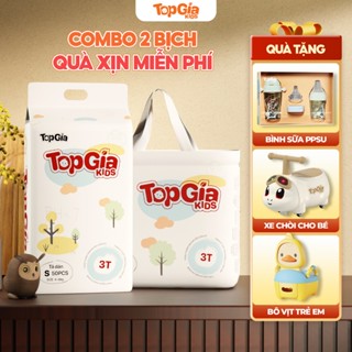 [TẶNG QUÀ] Combo 2 bịch Tã dán/ Bỉm quần TopGiaKids pH<7 an toàn cho da, mềm mỏng, khô thoáng, không hăm