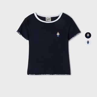 Áo Thun WHO.A.U Steve Ribbed Frill T-shirt[B]_WHRAF3752F