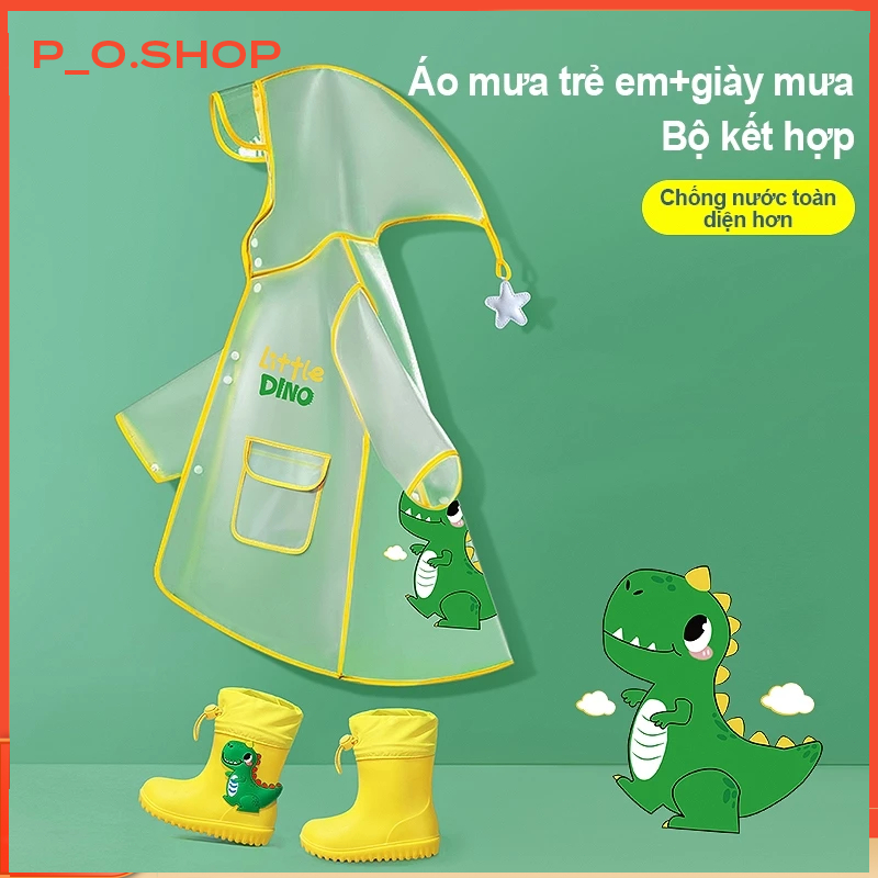 【🔥Rẻ】Áo mưa cho bé 3-7 Tuổi chất lượng cao EVA Vật liệu Có nhiều màu sắc dễ thương