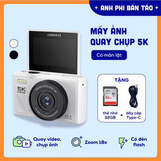 [Tặng kèm thẻ nhớ] Máy Quay Chụp Ảnh Digital M10 UltraHD Chất Lượng Hình Ảnh 64MP