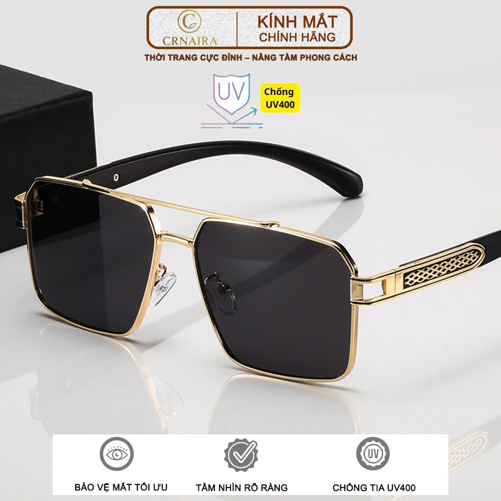 Kính mát nam M48M kính râm chống tia cực tím UV400 CRNAIRA thời trang sành điệu gọng thép