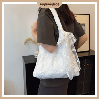 Túi xách Tote nữ thiết kế thêu hoa với họa tiết thắt nơ trẻ trung sang chảnh phong cách Hàn Quốc H435