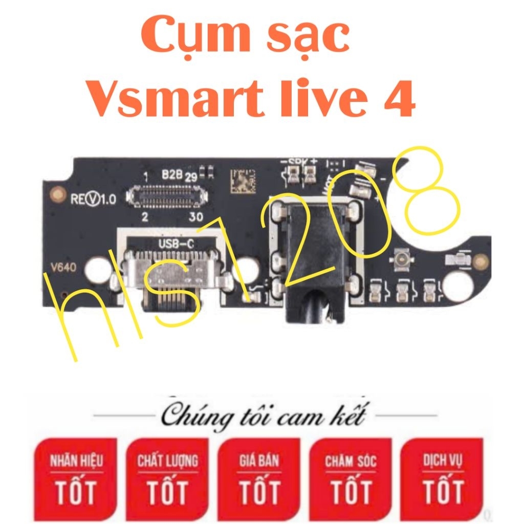 Bo sạc Vsmart Live4_cụm sạc Vsmart Live 4 V640 Zin New