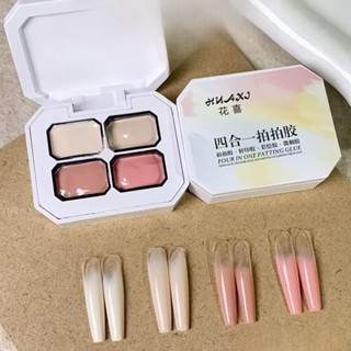 Set Gel Dặm Ombre 4 Màu Huaxi [Bảng A] Tông Màu Nude Tôn Da Làm Nail Đẹp Dịu Dàng, Chất Gel Siêu Mịn Mướt Không Cần Bột